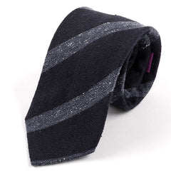 Blue Ashcroft Striped Wool Tie 8cm