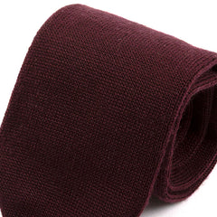 Purple Pointed Wool Knitted Tie 7cm