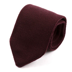 Purple Pointed Wool Knitted Tie 7cm