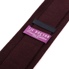 Purple Pointed Wool Knitted Tie 7cm