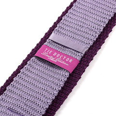 Dark Purple Silk Knitted Tie 7cm