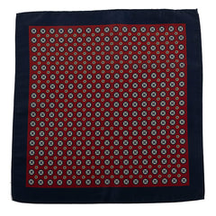 Retro Red Motif IMS Pocket Square 33cm