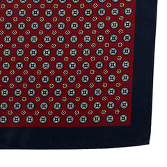 Retro Red Motif IMS Pocket Square 33cm