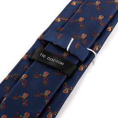 Blue Rudie the Reindeer Xmas Motif Tie