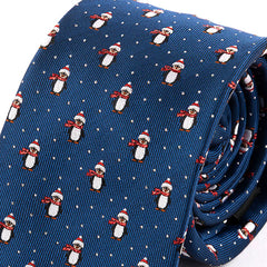 Blue Penguin Traveller Xmas Motif Tie
