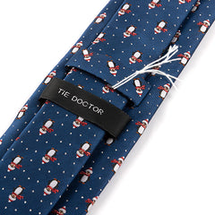 Blue Penguin Traveller Xmas Motif Tie
