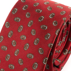Red American Football Pattern Tie 6.5cm