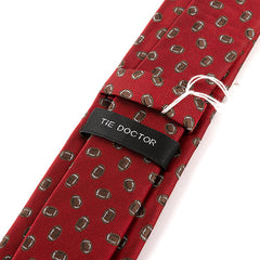 Red American Football Pattern Tie 6.5cm