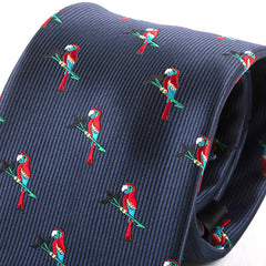 Blue Macaw Parrot Motif Tie