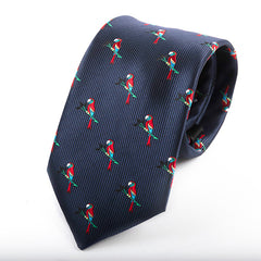 Blue Macaw Parrot Motif Tie