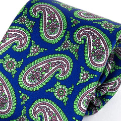 Blue & Green Capri Paisley IMS Tie 8cm