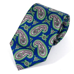 Blue & Green Capri Paisley IMS Tie 8cm