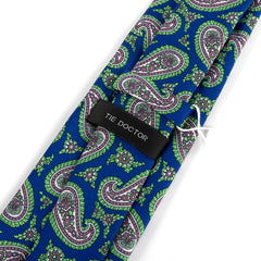 Blue & Green Capri Paisley IMS Tie 8cm