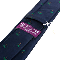 Blue Tropical Palm Tree Tie 7cm