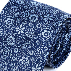 Blue Ocean Inspired Floral Pattern Tie 8cm