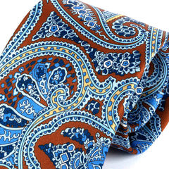 Large Blue Paisley Print IMS Tie 8cm