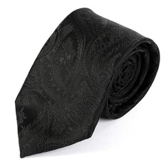 Benin Black Royal Paisley Tie 8cm