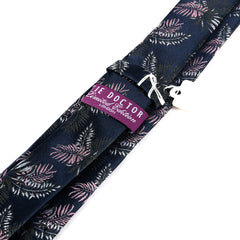 Blue & Pink Tropic Print Tie 6cm