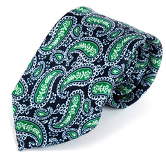 Navy Blue Capri Paisley IMS Tie 8cm