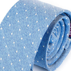 Blue Coastal Dot Silk Tie 5.5cm