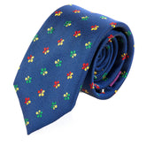 Blue Floral Bloom Silk Tie 7cm