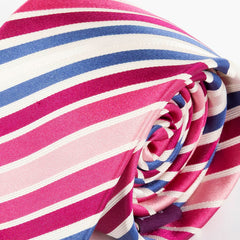 Pink Prism Pop Striped Skinny Silk Tie