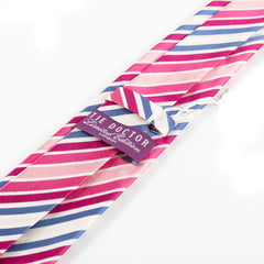 Pink Prism Pop Striped Skinny Silk Tie