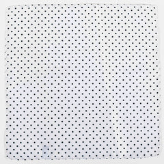 White Dotted Charm Pocket Square 30cm