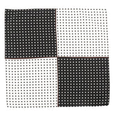 Black Quadrant Dotted Pocket Square 30cm