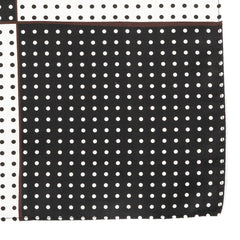 Black Quadrant Dotted Pocket Square 30cm