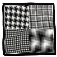 Jeri Black Houndstooth Pocket Square 30cm