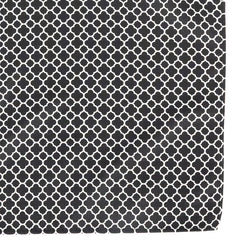 Black Lattice Grid Pocket Square