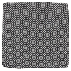 Black Lattice Grid Pocket Square