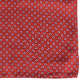 Mini Paisley Red Silk Pocket Square 31cm