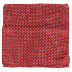 Mini Paisley Red Silk Pocket Square 31cm