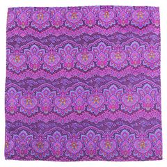 Plum Paisley Volt Silk Pocket Square