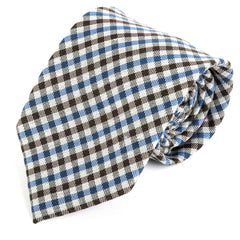 Blue Highland Check Silk Tie 8cm