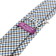 Blue Highland Check Silk Tie 8cm