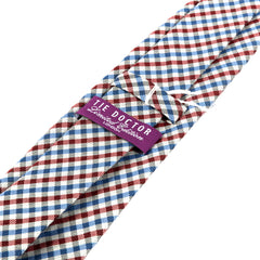 Red Highland Check Silk Tie 8cm