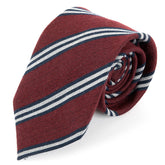 Octavian Red Striped Wool Tie 8cm
