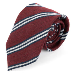 Octavian Red Striped Wool Tie 8cm