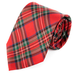 Red Tartan Wide Silk Tie 8.5cm