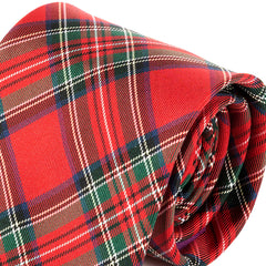 Red Tartan Wide Silk Tie 8.5cm