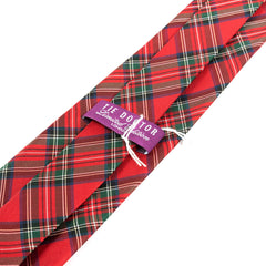 Red Tartan Wide Silk Tie 8.5cm