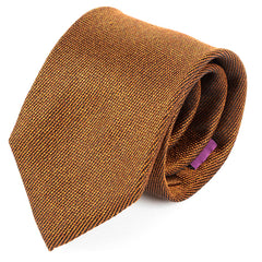 Burnt Orange Marl Silk Tie 8cm