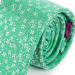 Light Green Floral Whisperer Silk Tie