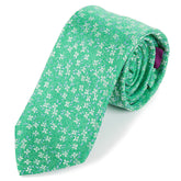 Light Green Floral Whisperer Silk Tie