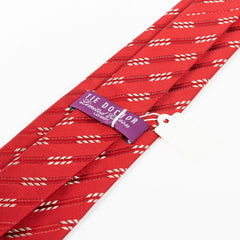 Red Fletch Pattern Silk Tie 9cm