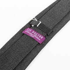 Plain Black Marl Silk Tie 8cm