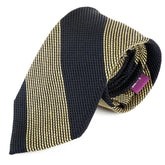 Navy Blue & Gold Ariyo Silk Tie 8cm